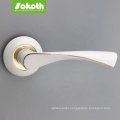 Simple modern design mat nickel aluminum zinc rose lever door handle lock